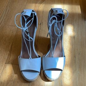 Aquazzura Firenze Mirage wedges in White 39.5